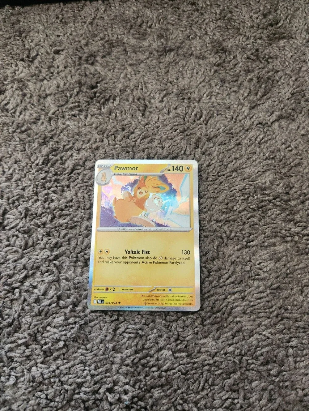 Pawmot 034/094 (Holo) ME02 Phantasmal Flames PFL - Pokemon - NM/M - English